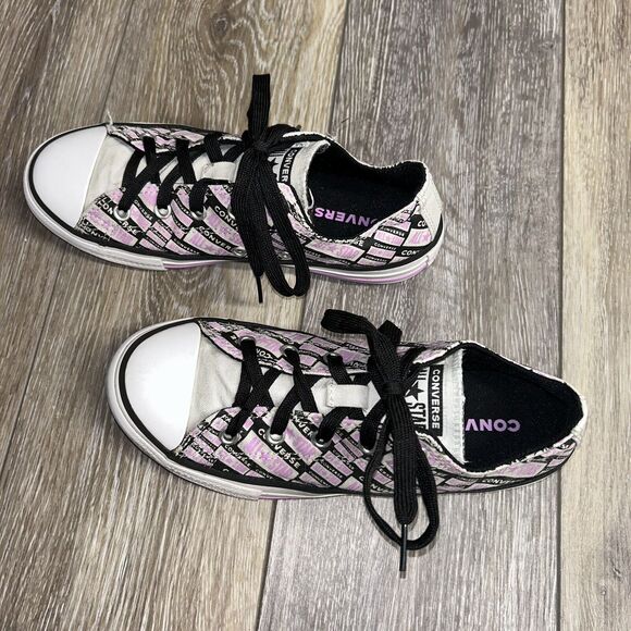 Converse Chuck Taylor All Star Pink Black Youth US Size 3 Sneaker Shoes 667208F - Picture 6 of 11